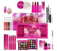 LHLXZQ Set de Maquillaje, Kit de Cosméticos Profesional para Niñas Mujeres | con Eyeshadow Pintalabios Brillo de Labios Corrector Colorete Máscara Eyeliner Pinceles, Paleta Maquillaje Portátil