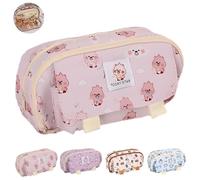 LHLZNB Estuche grande - Estuche transparente y grande para niñas, bonito estuche para la escuela, estuche personalizado, diseño estético, perfecto para exámenes, estuche legami., Pink, Encantador