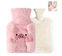 LHLZNB Mini botella de agua caliente, botella de agua caliente, multiusos, compresa fría y caliente, alivio del dolor muscular, espalda, cuello, hombro, vientre, aplicable a adultos y niños (rosa)