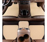 LHMM 5 Piezas Alfombrillas para Coche en Cuero XPE, para VW Touareg 2008-2010 Alfombras Antideslizantes Impermeables, Todas Las Estaciones,F Beige