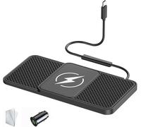 LHMM Cargador Inalámbrico Coche para Mercedes Benz Mercedes-EQ EQS 450+ 580, Cargadores Inalámbricos Teléfono Móviles para Coches Antideslizante,Type-C