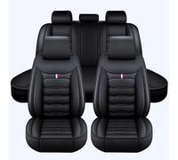 LHMM Coche Juegos de Cubreasientos, para Renault Kadjar 2015 2016 2017 2018-2022 5 Plazas Cuero Protector de Asiento de Coche Accesorios,Standard Version-Black