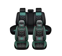 LHMM Full Set Cuero Juegos de Cubreasientos de Coche, para MG ZS EV 2019-2022 Funda de Asiento de Coche Impermeables Comodidad Cubierta Protectora,Luxury Version-Green Style