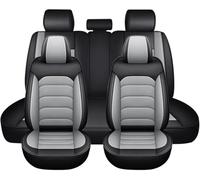 LHMM Fundas Asiento Coche Universal para VW Tiguan/Tiguan R/Tiguan Sport Style/Tiguan L, Protector Asiento Coche Cuero Impermeable Completo de Asiento de Coche,Grey