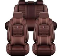 LHMM Fundas de Asiento de Coche para Audi TT TTS Q9 S1 SQ8 SQ2 SQ7 TT Offroad A2 A0 Q4 e-Tron, Delanteros Y Traseros Funda De Asiento Impermeable Cuero Fundas Protección Cojín,Brown