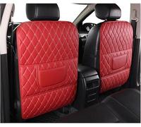 LHMM Protector Respaldo Cuero Asiento para Dodge Power Wagon, Protector Asiento Coche Respaldo Cuero Alfombrilla Protectora Asiento Trasero,Red