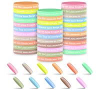 LHOEST 33 pulseras de motivación multicolor para niños, pulseras alemanas para graduación, regalo escolar, pulsera de silicona con frases inspiradoras para regalo de despedida para niños