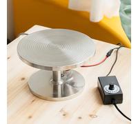 LHQYA Torno Eléctrico De Alfarería, Plato Giratorio Eléctrico De Acero Inoxidable, Velocidad: 0-120 RPM, Diámetro del Plato: 20 Cm, Ideal para Escuelas, Talleres De Cerámica Y Estudios De Bricolaje