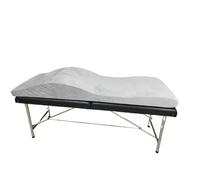 LHSJYG Camilla Masaje Plegable Cama de masajes con extensión de pestañas Curvada for salón de Belleza, colchón de Terciopelo for salón de Belleza(Grey A)