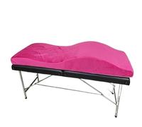 LHSJYG Camilla Masaje Plegable Cama de masajes con extensión de pestañas Curvada for salón de Belleza, colchón de Terciopelo for salón de Belleza(Rose Red)