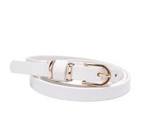 LHSJYG Cinturones de Mujer Women's Skinny Solid Dress Belt 80cm To 135cm Big Size Waistband 10 Colors(130(Waist110-115cm),Women1.5-White)