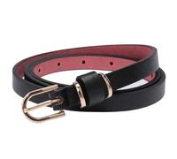 LHSJYG Cinturones de Mujer Women's Skinny Solid Dress Belt 80cm To 135cm Big Size Waistband 10 Colors(90cm(Waist70-75cm),Women1.5-Black)