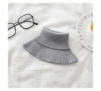LHSJYG Cuellos Desmontables Jersey de Punto elástico Que combina con Todo for otoño e Invierno, Cuello Falso, Blusa con Cuello Falso, Cuello Desmontable, Cuello Falso de Camisa for Mujer(Grey)