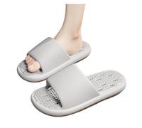 LHSJYG Pantuflas Invierno Homem Pantuflas de interior con suela suave, antideslizantes, de secado rápido y con huecos for masaje de pies(Grey,42-43)