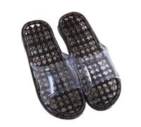 LHSJYG Pantuflas Invierno Homem Zapatillas de masaje for hombre y mujer de Summer Home(Black,XL)