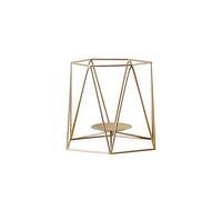 LHTCZZB Chapado en Oro de Lujo Metal Geométrico Decorativo Candelabro Escritorio en casa Hermoso espectáculo Titular de la Vela for la Escena de la Boda Foto Props Luz de Las Velas Cena (Tamaño : L)