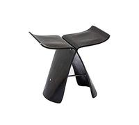 LHTCZZB Fácil de Montar móvil Antideslizante Capacidad de Carga del Butterfly Stool de Madera Maciza Taburete bajo Conveniente for el Adulto del hogar de la Sala Dormitorio pequeño Banco (Negro)