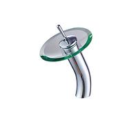 LHTCZZB On-off grifo de la cascada de mezclador del fregadero grifo Todo Copper + acero inoxidable de cerámica base de válvula de un solo mango encimera del grifo del lavabo Adecuado for Baño Balcón (