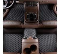 Lhuayeu 5 Piezas Coche Cuero Alfombrillas para BMW Serie 3 320 2013-2018, Antideslizantes e Impermeable Alfombras Delanteras e traseras,A Black