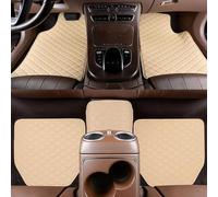 Lhuayeu 5 Piezas Coche Cuero Alfombrillas para Mercedes EQE SUV 2023-2024 X294, Antideslizantes e Impermeable Alfombras Delanteras e traseras, D Beige