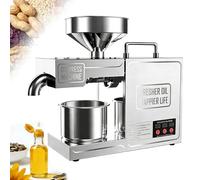 LHUITUI Exprimidor De Aceite, Máquina Prensa Aceite Automática, Prensa De Aceite En Acero Inoxidable para Hogar, Acero Inoxidable, Bajo Nivel De Ruido, para Multi-Semillas Y Uso Doméstico