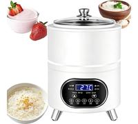 LHUITUI Incubadora Eléctrica para Yogur Doméstico, Máquina De Fermentación Automática Multifuncional, Yogurtera Comercial Y Doméstica, Revestimiento Interior Impermeable, 400W / 600W White-8L