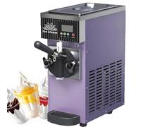 LHUITUI Máquina Comercial De Encimera, Máquina De Postres De Sobremesa, Máquina Comercial De Helado Suave, Enfriamiento Y Descongelación Automáticos, 4-5kg/H, para Bar, Restaurante, Hotel Purple