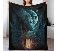 LHXLHXX Dios de la Sabiduría Manta suave y ligera mantas de felpa suave para sofá cama 130 x 180 cm
