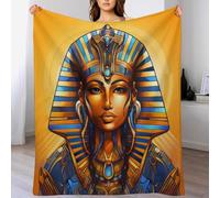LHXLHXX Manta polar franela egipcia mitología suave térmica para cama y sofá para mejorar el sueño, 100 × 130 cm