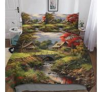 LHXLHXX Paradies Bedding - Juego de funda nórdica y funda de almohada en 3D, 3 piezas, microfibra, para adultos y niños, doble (200 x 200 cm)