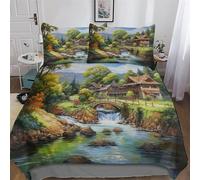 LHXLHXX Paradies Juego de cama de 3 piezas, funda nórdica y funda de almohada, para niños y niñas, dormitorio, microfibra, juego de cama King (220 x 240 cm)