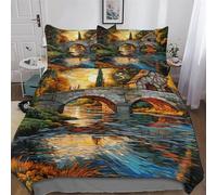 LHXLHXX Paradies Juego de funda nórdica de 2 piezas, con fundas de almohada, microfibra, ropa de cama para adultos y niños, cómoda funda nórdica individual (135 x 200 cm)