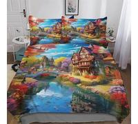 LHXLHXX Paradies Juego de ropa de cama de 3 piezas, funda nórdica para niña y niño, microfibra, suave, con fundas de almohada, doble (200 x 200 cm)