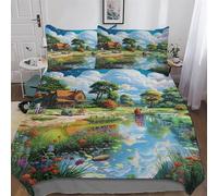 LHXLHXX Paradies Juego de ropa de cama de 3 piezas, para niños y niñas, microfibra, funda nórdica y funda de almohada doble (200 x 200 cm)