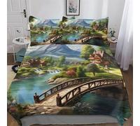 LHXLHXX Paradies Juego de ropa de cama para niñas y niños, 2 piezas, con funda de almohada, suave y agradable, funda nórdica individual (135 x 200 cm)