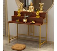 LHXLSH Mesa De Altar Personal De Santuario, Mesa De Altar Independiente, Mesa De Puja De 3 Niveles, Guanyin Y Guan Gong, Mesa De Incienso(Brown,100 * 66cm/39.4 * 26in)