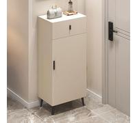 LHXLSH Organizador Vertical Zapatos, De Pie Gabinete De Almacenamiento De Zapatos Pasillo, Soporte De Metal Moderno para Espacios Pequeños,(Yellow,45cm/17.7in)