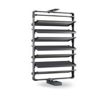 LHXLSH Zapatero Vertical Giratorio De 360°, Almacenamiento De Zapatos De Metal, Multifunción, Armario Giratorio Multifuncional, Organizador De Zapatero(Grey,7 Tier/H48.3-56.3in)