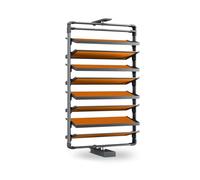 LHXLSH Zapatero Vertical Giratorio De 360°, Almacenamiento De Zapatos De Metal, Multifunción, Armario Giratorio Multifuncional, Organizador De Zapatero(Orange,8 Tier/H53.8-61.7in)