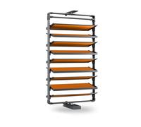 LHXLSH Zapatero Vertical Giratorio De 360°, Almacenamiento De Zapatos De Metal, Multifunción, Armario Giratorio Multifuncional, Organizador De Zapatero(Orange,9 Tier/H59.3-67.1in)