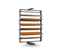 LHXLSH Zapatero Vertical Giratorio De 360°, Almacenamiento De Zapatos De Metal, Multifunción, Armario Giratorio Multifuncional, Organizador De Zapatero(Orange,6 Tier/H43-50.8in)