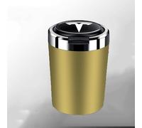 LHyfA Cenicero Coche para Tesla ModelY/Model3/ModelS/ModelX,Cenicero Desmontable con Tapa a Prueba de olores Sellado,Upgrade Gold