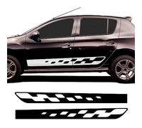 LHyfA Coche Pegatinas de Rayas para Dacia Sandero 2 RS,Lateral De Puerta De Coche Rayas Largas Película De Vinilo Pegatinas Decoración