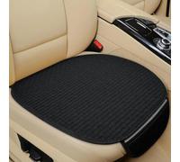 LHZPGC Cubierta de Asiento de Coche Antideslizante para BYD Dolphin 2021 2022 2023, cojín del Asiento Delantero/Trasero/Almohadilla Protectora del Respaldo, Lino/Transpirable,A-Black-Front