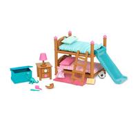 Li'l Woodzeez Juego de literas Muebles y Accesorios de Dormitorio en Miniatura - Juego de 18 Piezas con Cama, Juguetes, Libros y Mucho más - Regalos para niños Mayores de 3 años