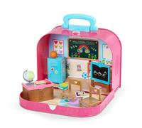 Li’l Woodzeez 16pc Portable Set - Fits Animal Figurines & Dolls - Miniature Doll Accessories - Toys for Kids 3+ - Travel Suitcase Classroom Playset, Multicolor (Maison Battat Inc. WZ6866Z)