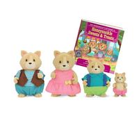 Li’l Woodzeez, Familia de Gatos Whiskerelli, con Libro de Historias