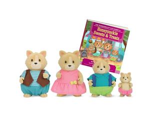 Li’l Woodzeez, Familia de Gatos Whiskerelli, con Libro de Historias