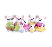 Li’l Woodzeez - Familia de Ratones Nibblekin con Abuelos - 7 Figuras