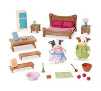 Li’l Woodzeez Lil Woodzeez - Dollhouse Furniture Toy Kitchen Playset - Animal Figurines - Kids 3 Years + - Master Bedroom & Dining Set-Deluxe, Multicolor, M (Branford WZ6824Z)